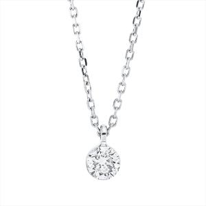 Solitaire Collier  18kt Weißgold mit 0,25ct Diamanten