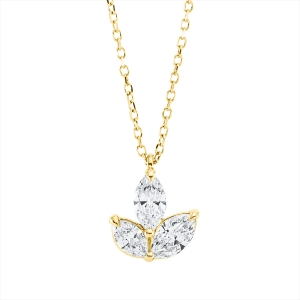 Collier 18 kt GG, mit ZÖ 40 cm + 42 cm
