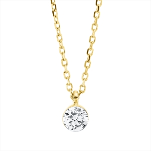 Solitaire Collier  18kt Gelbgold mit 0,30ct Diamanten