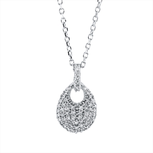 Collier 18 kt WG, mit ZÖ 42 cm