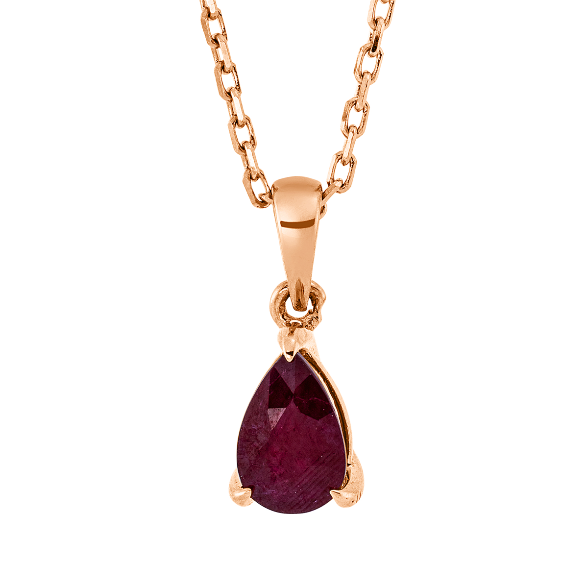 Collier 3er-Krappe 18 kt RG Tropfen