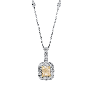 Collier 18 kt WG+GG, mit ZÖ 40 cm + 43 cm