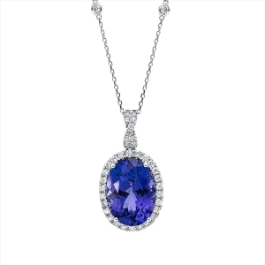 Collier 18 kt WG, mit ZÖ 40 cm + 43 cm