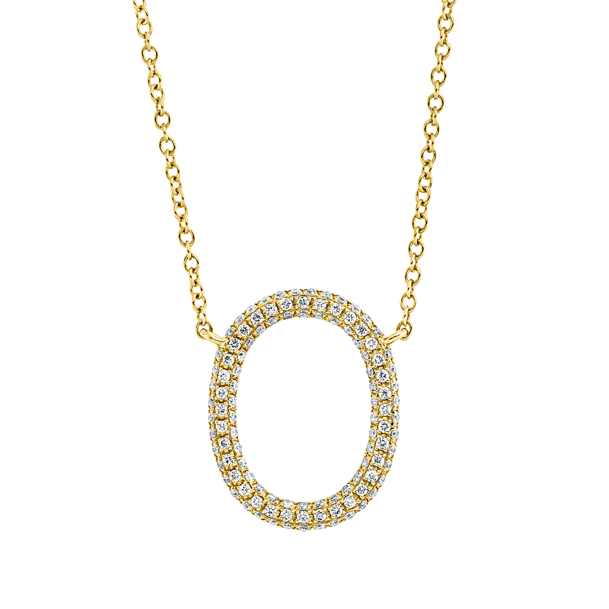 Collier 18 kt GG, mit ZÖ 40 cm + 43 cm