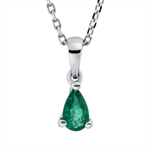 Collier 3er-Krappe 18 kt WG Tropfen, mit Öse