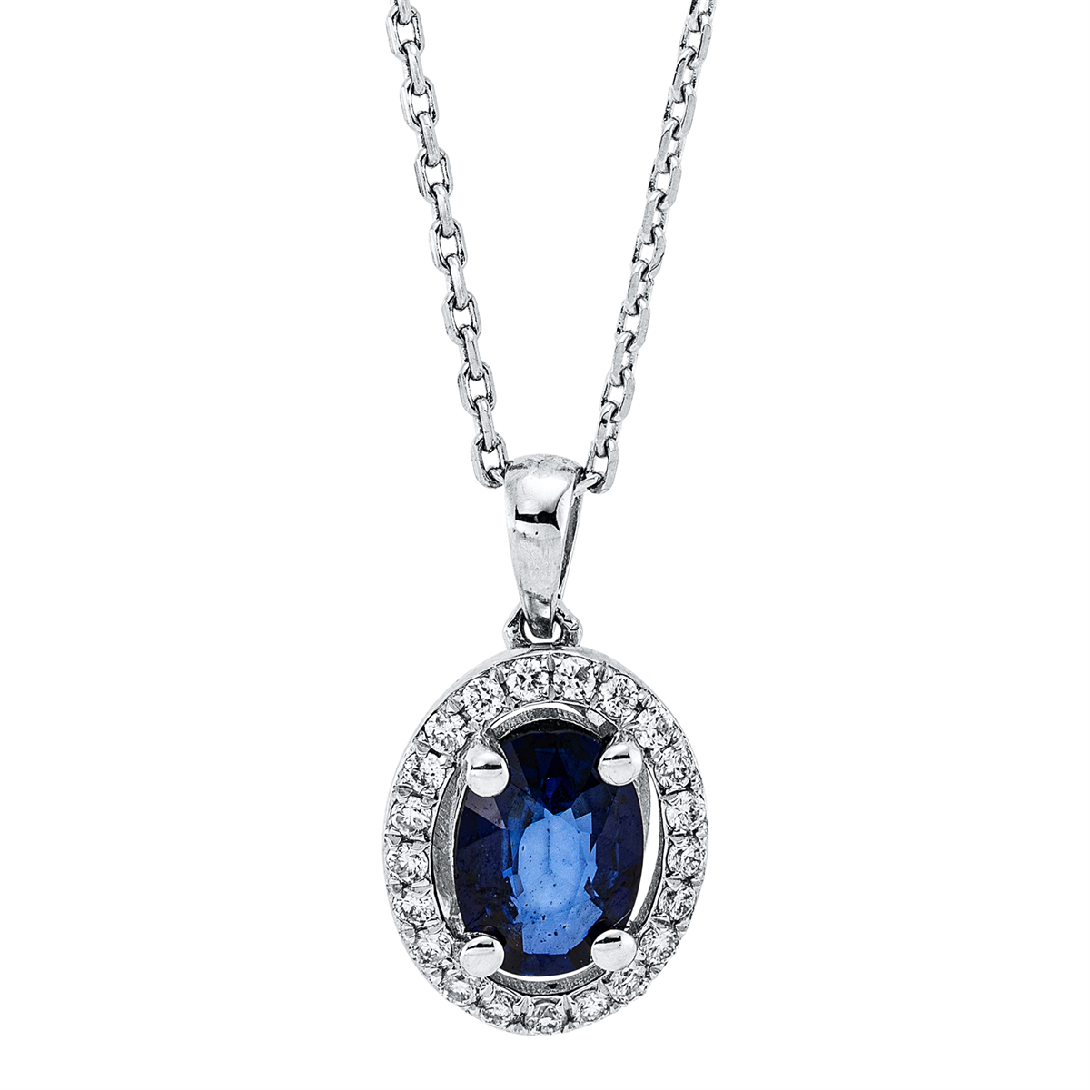 Collier 18 kt WG, mit Öse