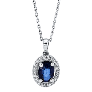 Collier 18 kt WG, mit Öse