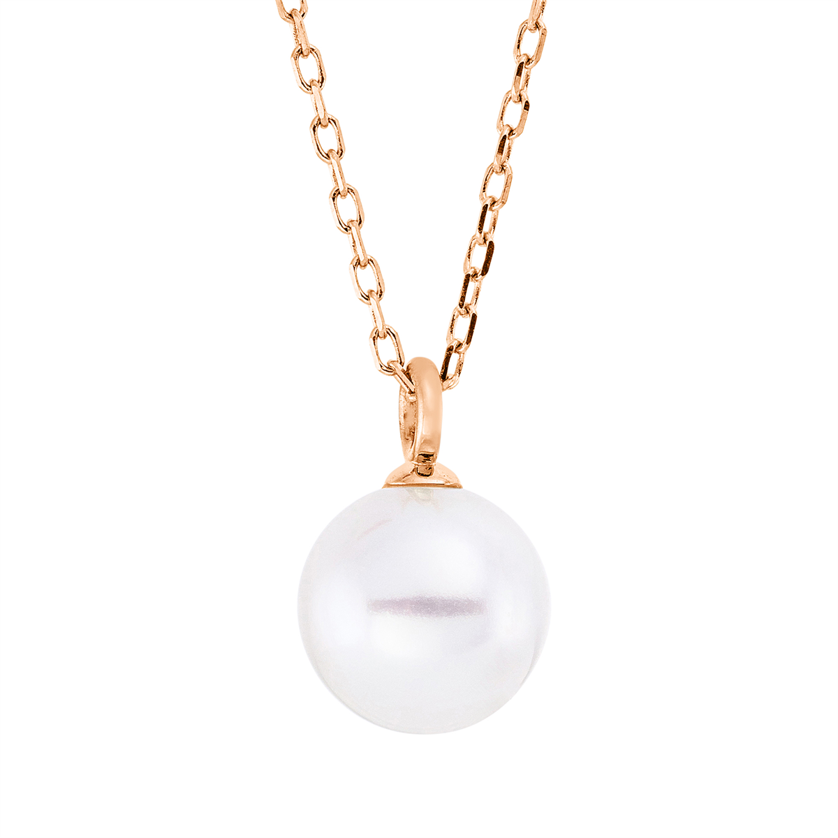 Collier  18kt Rotgold mit ZÖ 40.6cm , 43.2 cm mit 0,00ct Diamanten