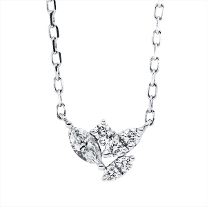 Collier 18 kt WG, mit ZÖ 40.6cm ,43.2cm