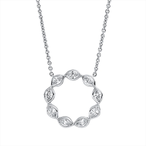 Collier Zarge 18 kt WG Kreis