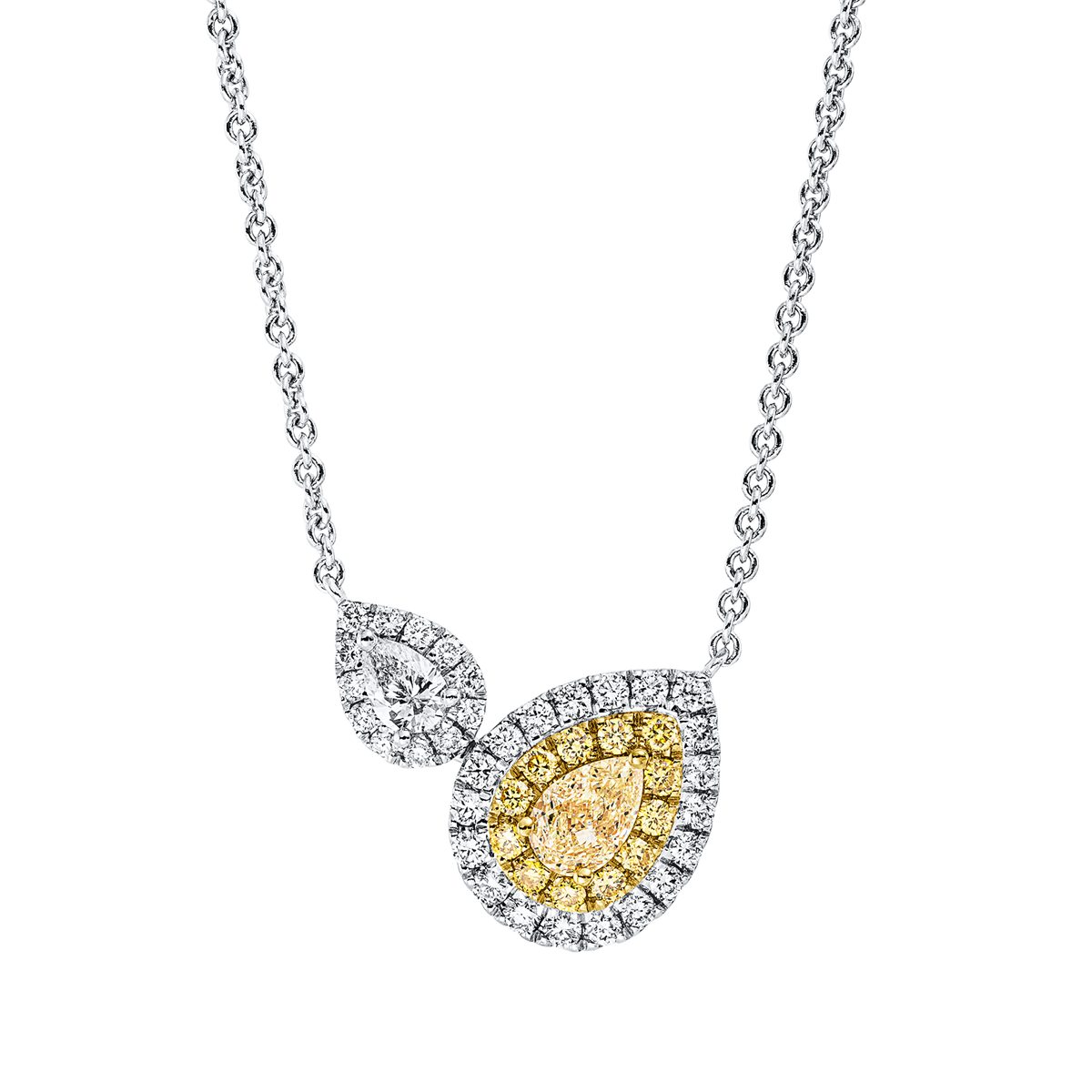 Collier 18 kt WG+GG