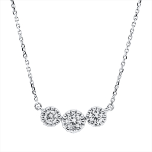 Collier Zarge 18 kt WG, mit ZÖ 42cm, 43cm, 44cm