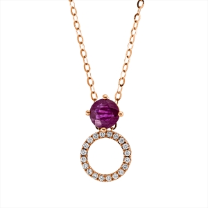 Collier 18 kt RG, mit ZÖ 40,5 cm, 43cm