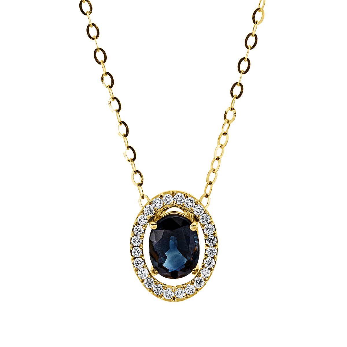 Collier 18 kt GG, mit ZÖ 40,5cm, 43cm