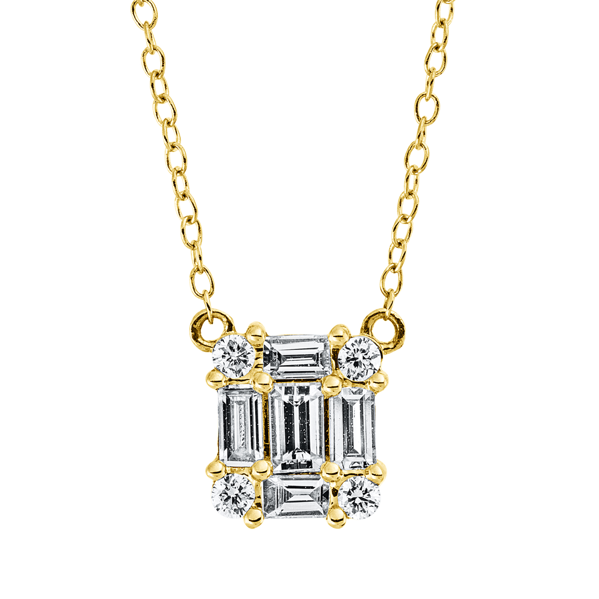 Collier 18 kt GG, mit ZÖ 40,5 cm + 38 cm