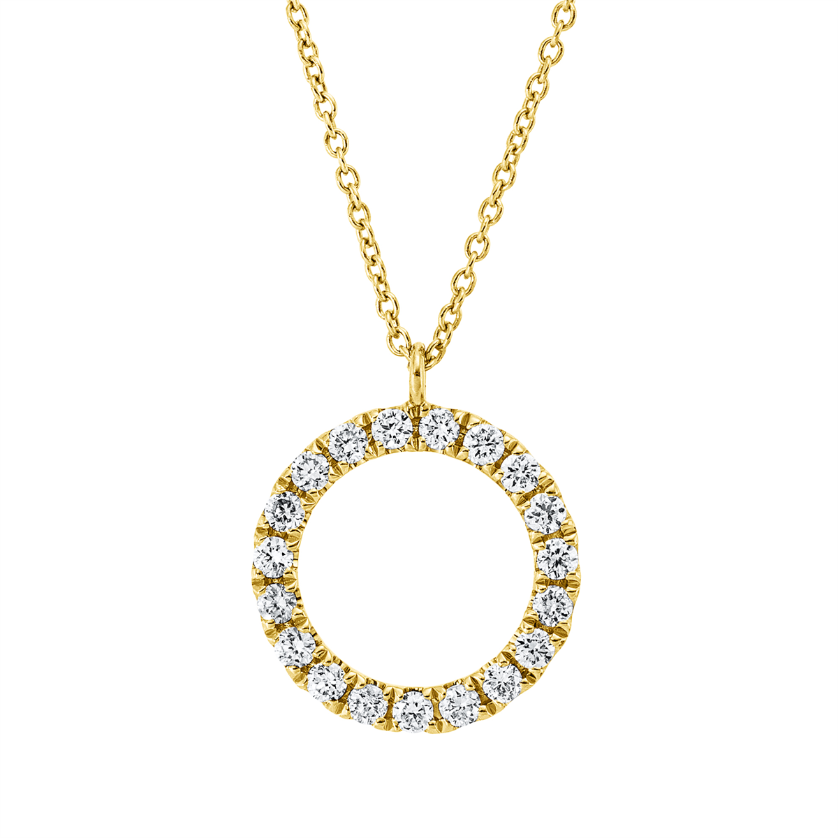 Collier 18 kt GG Kreis, mit ZÖ 40 cm + 43 cm