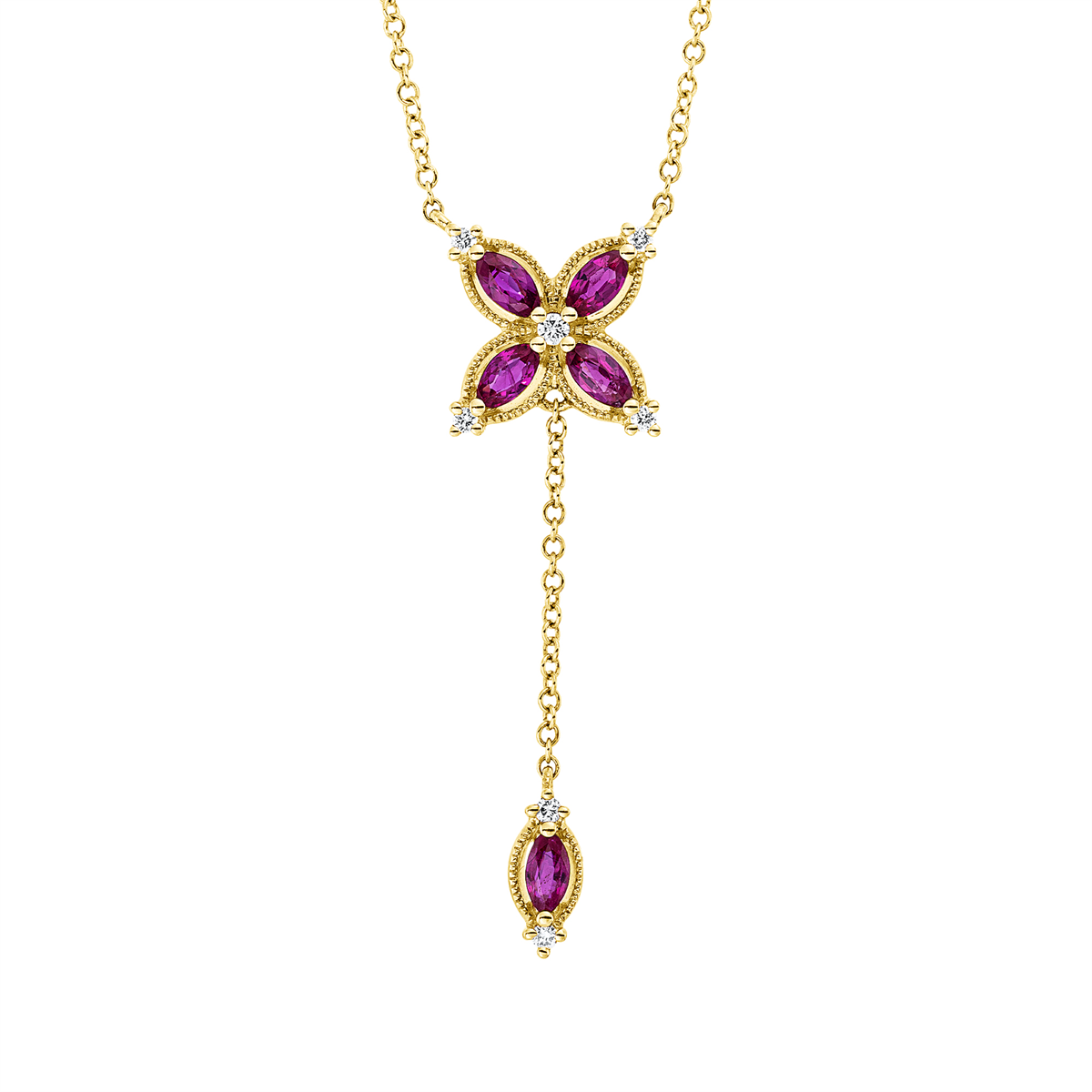 Collier 14 kt RG, mit ZÖ 43 cm + 40,6 cm