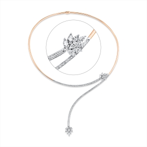 Collier 18 kt WG+RG