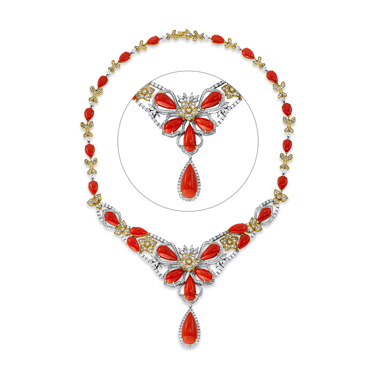 Collier 18 kt WG+GG