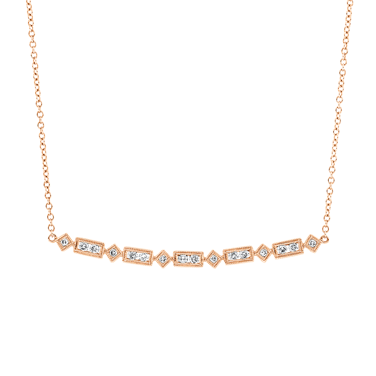 Collier 18 kt RG, mit ZÖ 42 cm