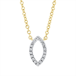 Collier 18 kt GG, Fassung rhodiniert