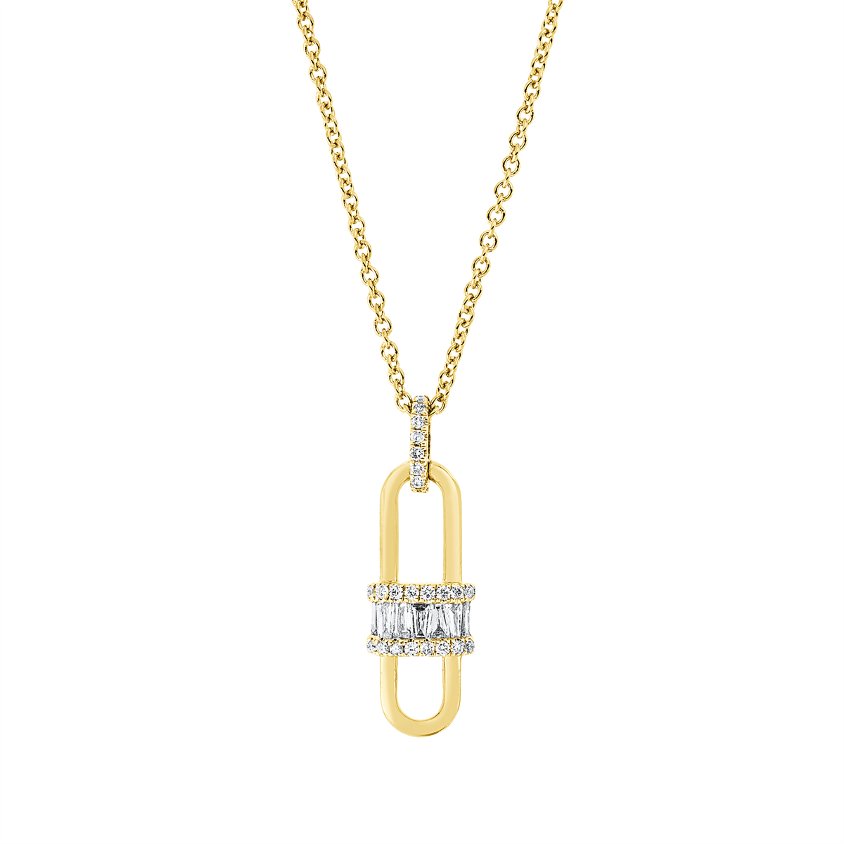 Collier 18 kt GG, mit ZÖ 40 cm + 43 cm