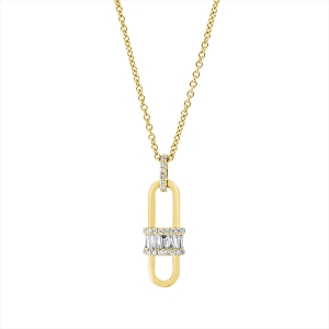 Collier 18 kt GG, mit ZÖ 40 cm + 43 cm