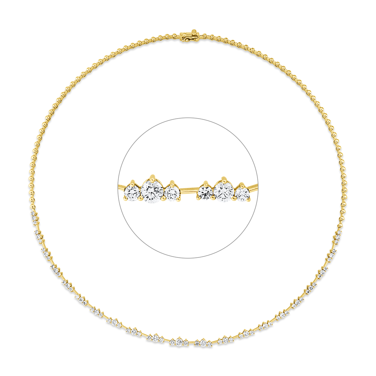 Collier  18kt Gelbgold mit 2,19ct Diamanten