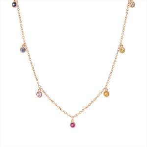 Collier 14 kt RG, mit ZÖ 40 cm + 43 cm
