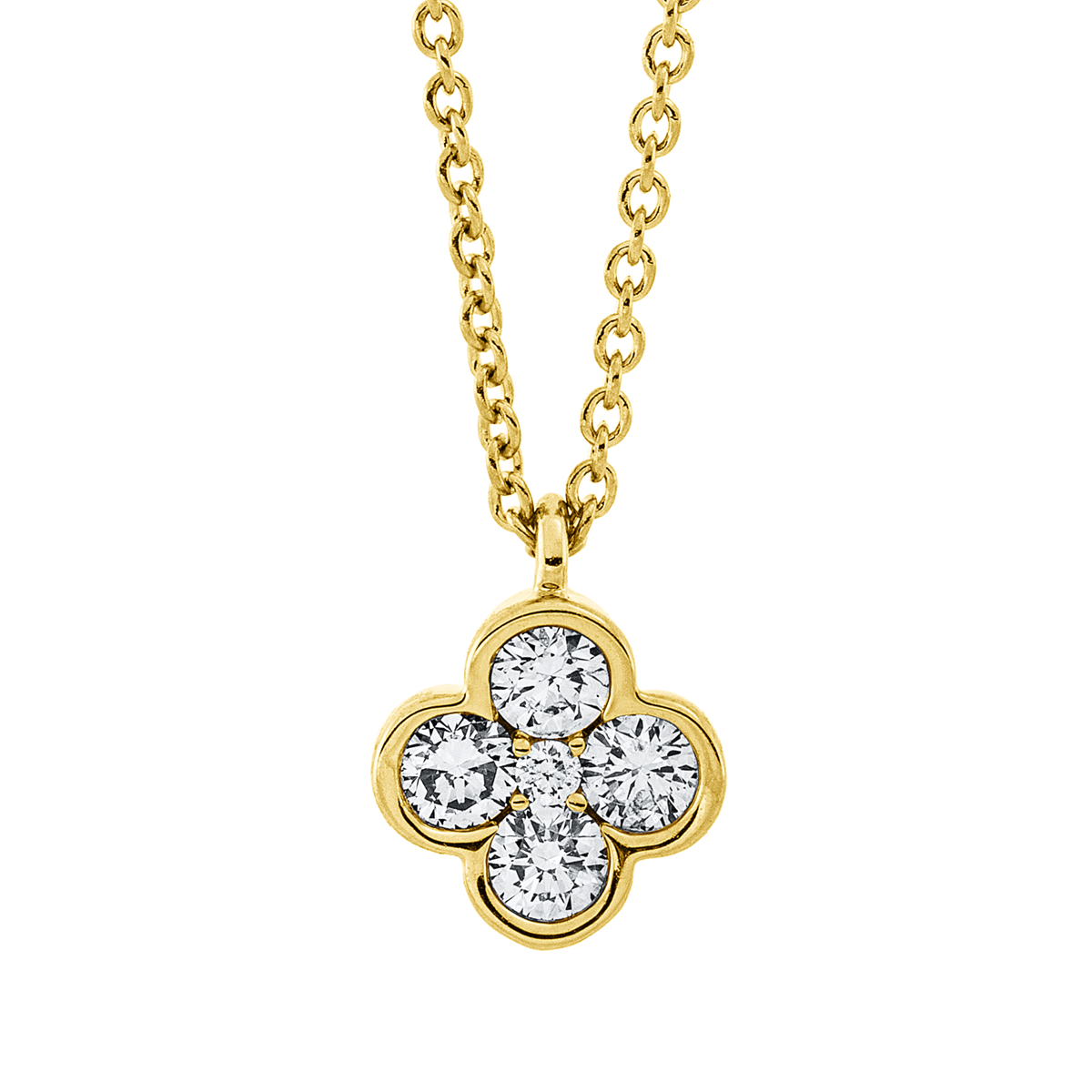 Collier 18 kt GG, mit Öse
