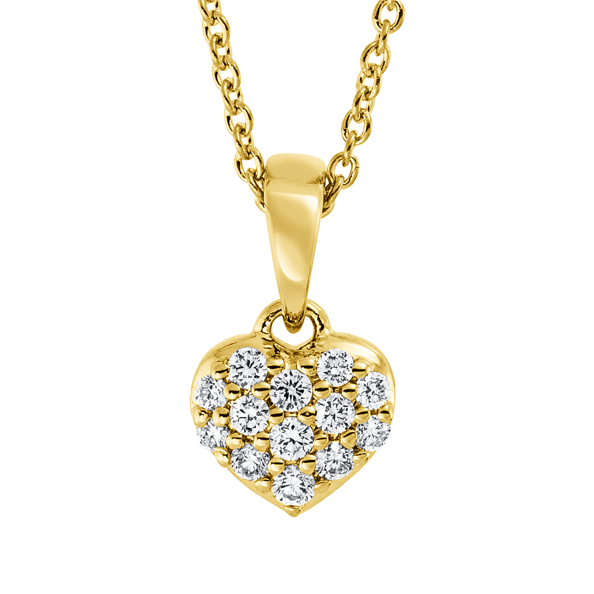 Collier 18 kt GG Herz, mit Öse
