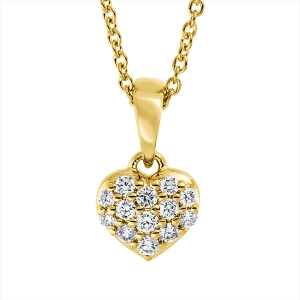 Collier 18 kt GG Herz, mit Öse