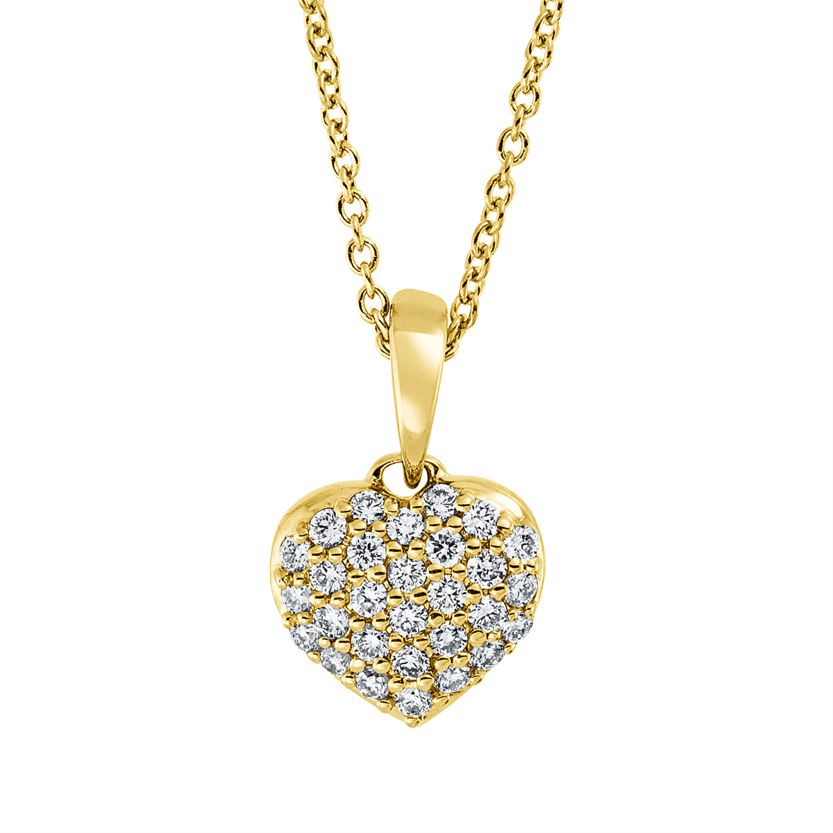Collier 18 kt GG Herz, mit Öse