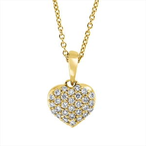 Collier 18 kt GG Herz, mit Öse