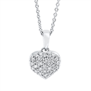 Collier 18 kt GG Herz, mit Öse
