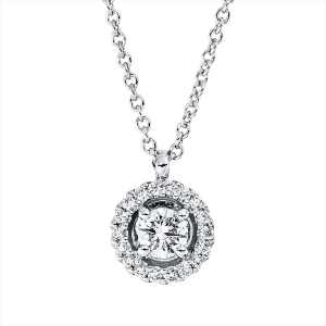 Collier 18 kt WG, mit ZÖ 41 cm + 39,5 cm