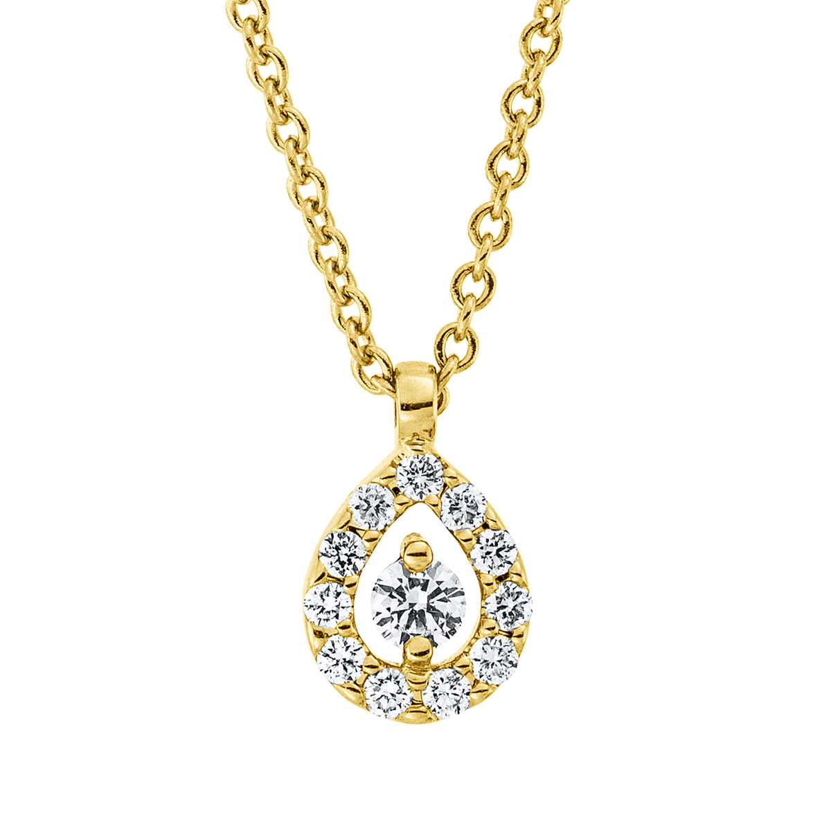 Collier 18 kt GG, mit ZÖ 41 cm + 39,5 cm