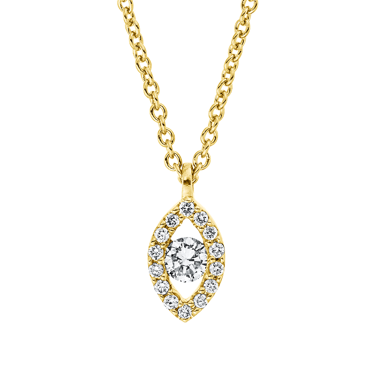 Collier 18 kt GG, mit ZÖ 41 cm + 39,5 cm