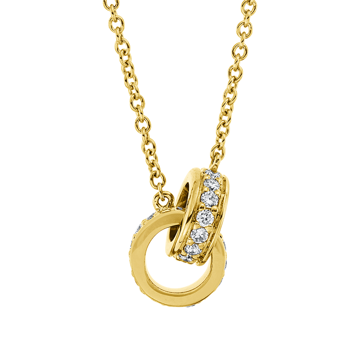 Collier 18 kt GG, mit ZÖ 41 cm + 39,5 cm