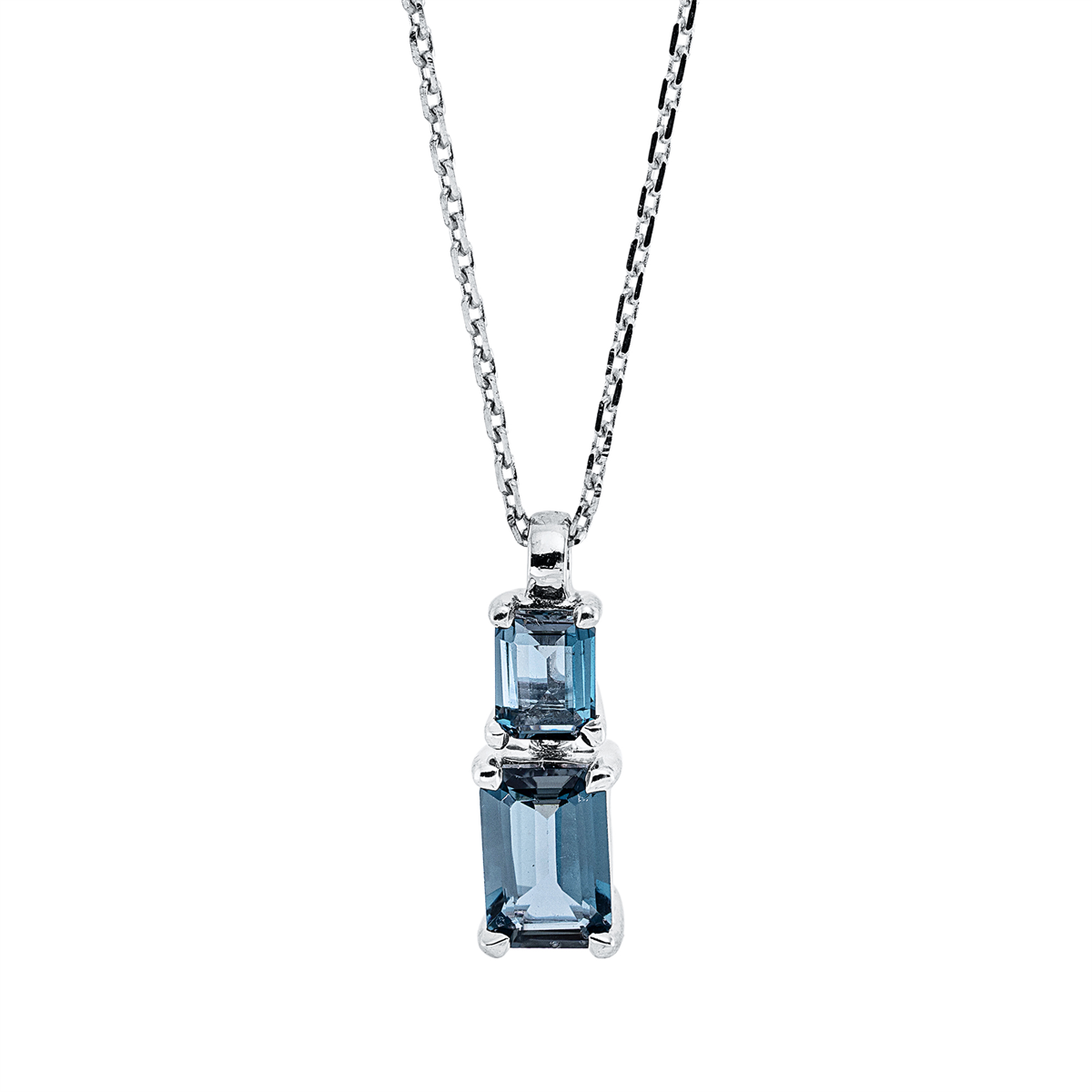 Collier 4er-Krappe 18 kt WG, mit ZÖ 42 cm