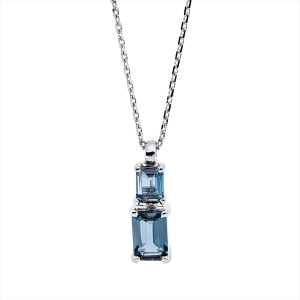 Collier 4er-Krappe 18 kt WG, mit ZÖ 42 cm