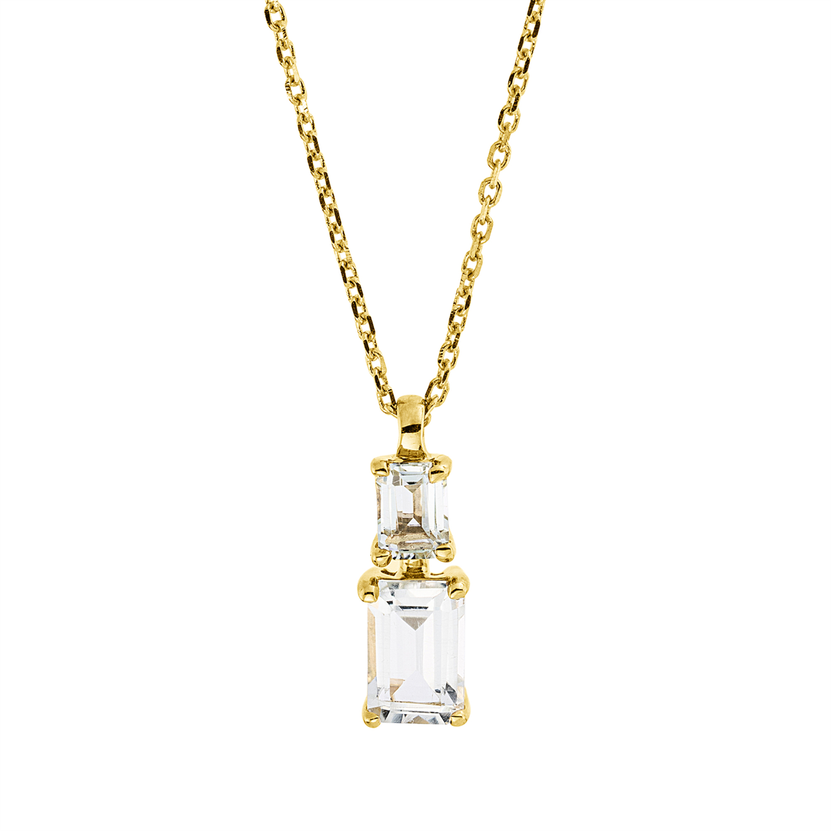 Collier 4er-Krappe 18 kt GG, mit ZÖ 42 cm