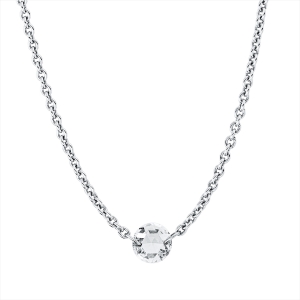 Collier 18 kt WG, mit ZÖ 43 cm