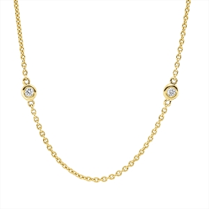 Collier Zarge 18 kt GG, mit ZÖ 40 cm + 43 cm