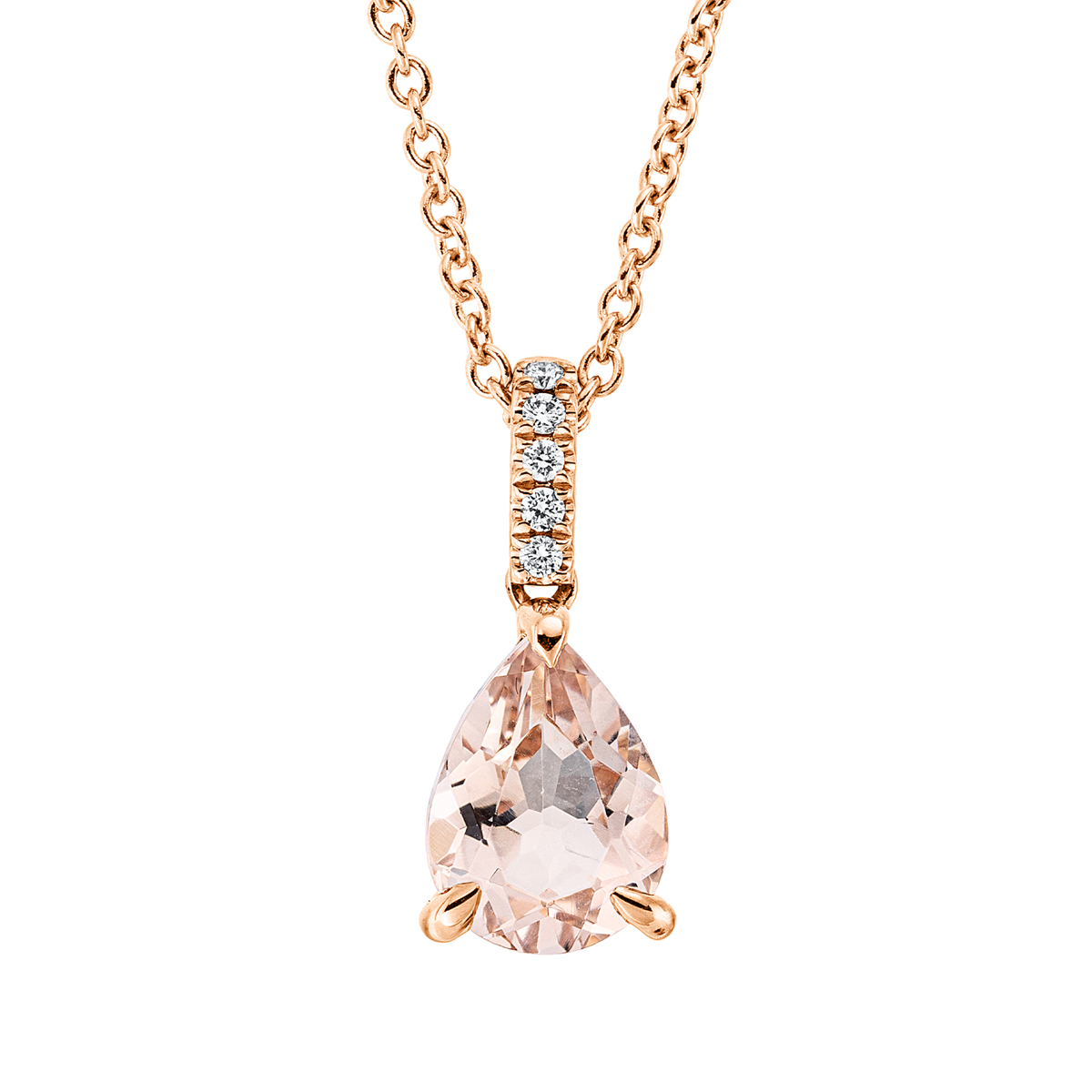 Collier 18 kt RG, mit ZÖ 42 cm