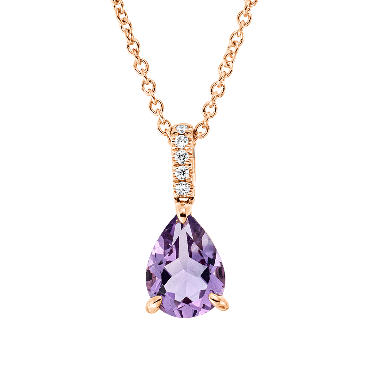Collier 18 kt RG, mit ZÖ 42 cm