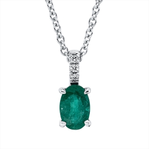 Collier 18 kt WG, mit ZÖ 42 cm