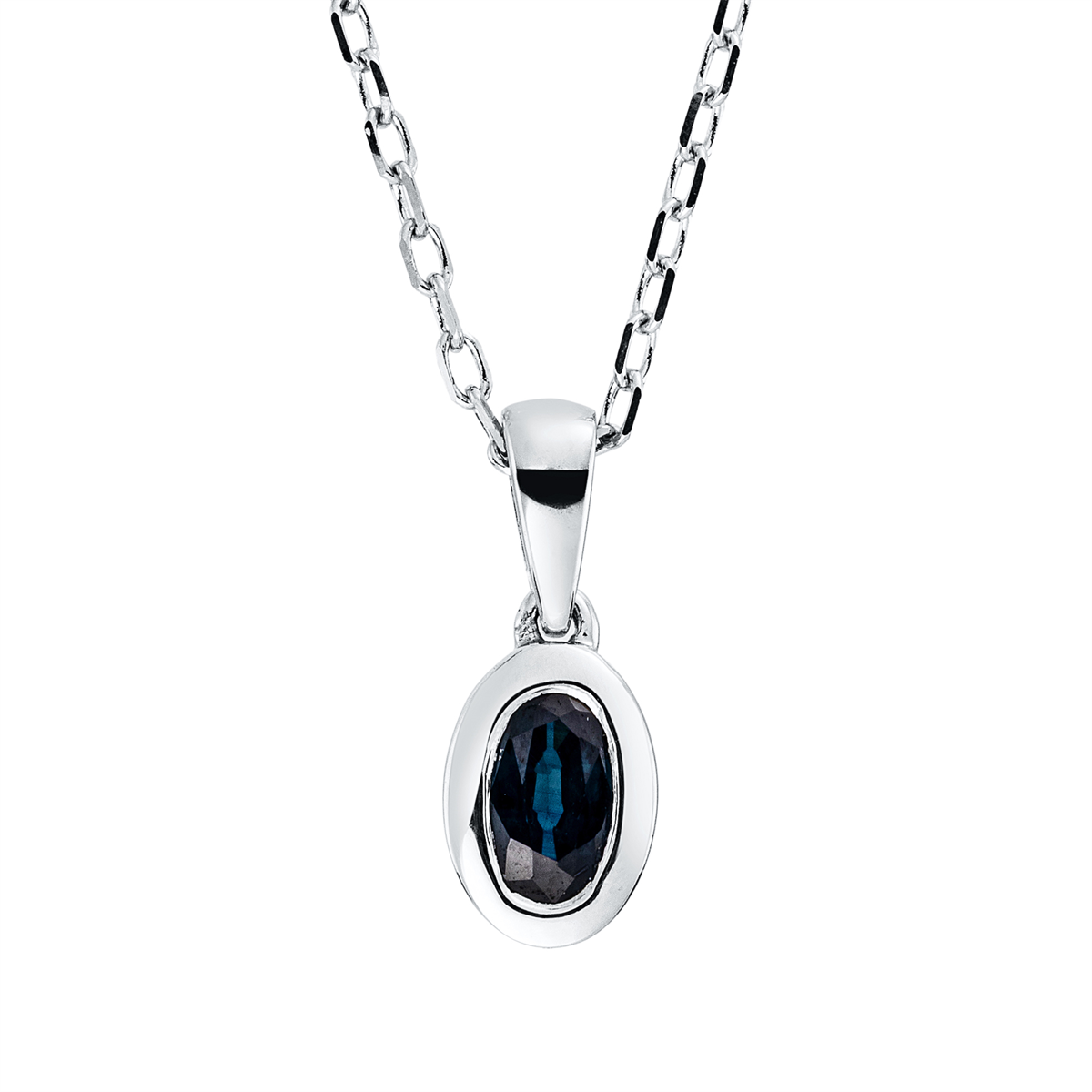 Collier 18 kt WG, mit ZÖ 42 cm