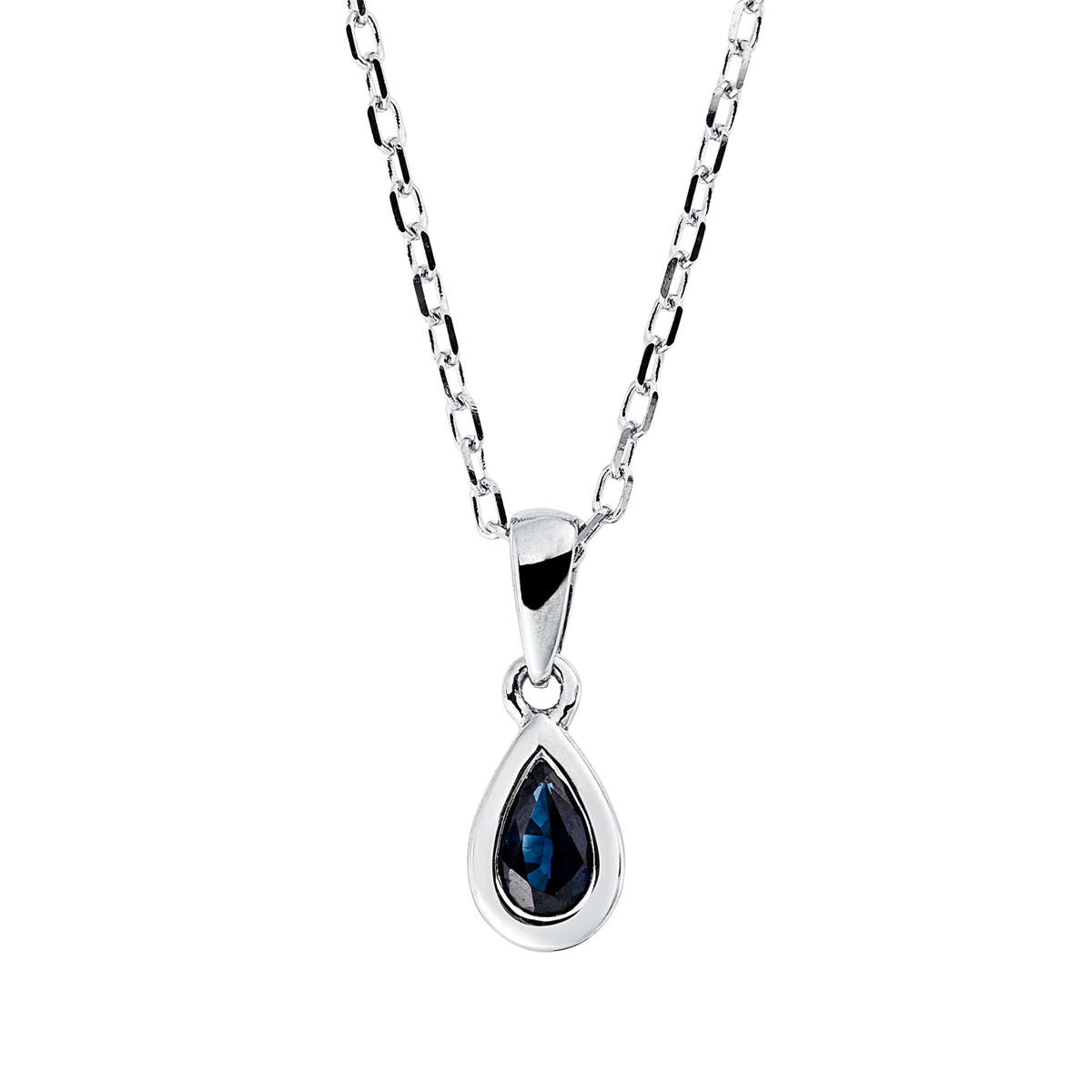 Collier 18 kt WG, mit ZÖ 42 cm