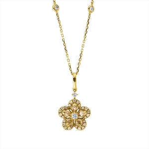 Collier 18 kt GG, mit ZÖ 40,6 cm + 43,2 cm